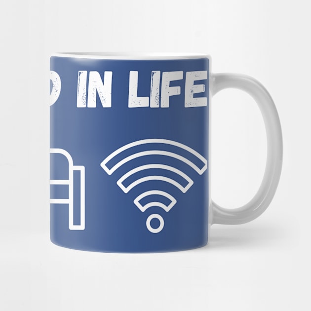 Gift for Teen All I Need in Life Food Sleep WiFi by tantodesign